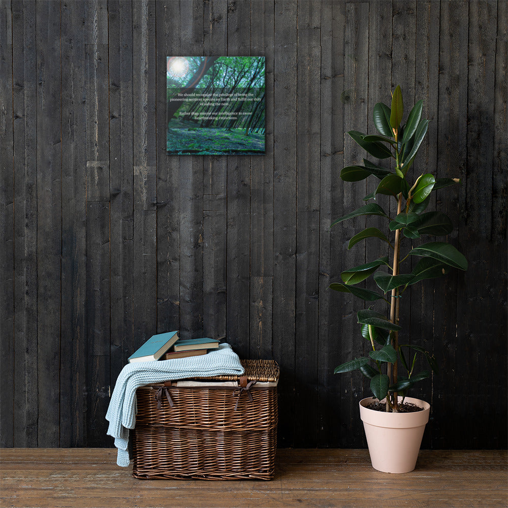 Recognize 1 THR33 RINGS canvas wall art — styled lifestyle interior